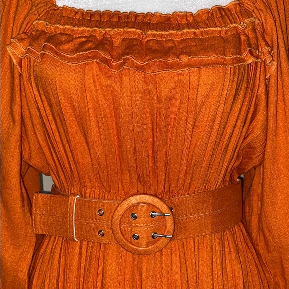 Nicholas Pleated Prairie Dress Size 8 Australian Designed - Picture 7 of 16